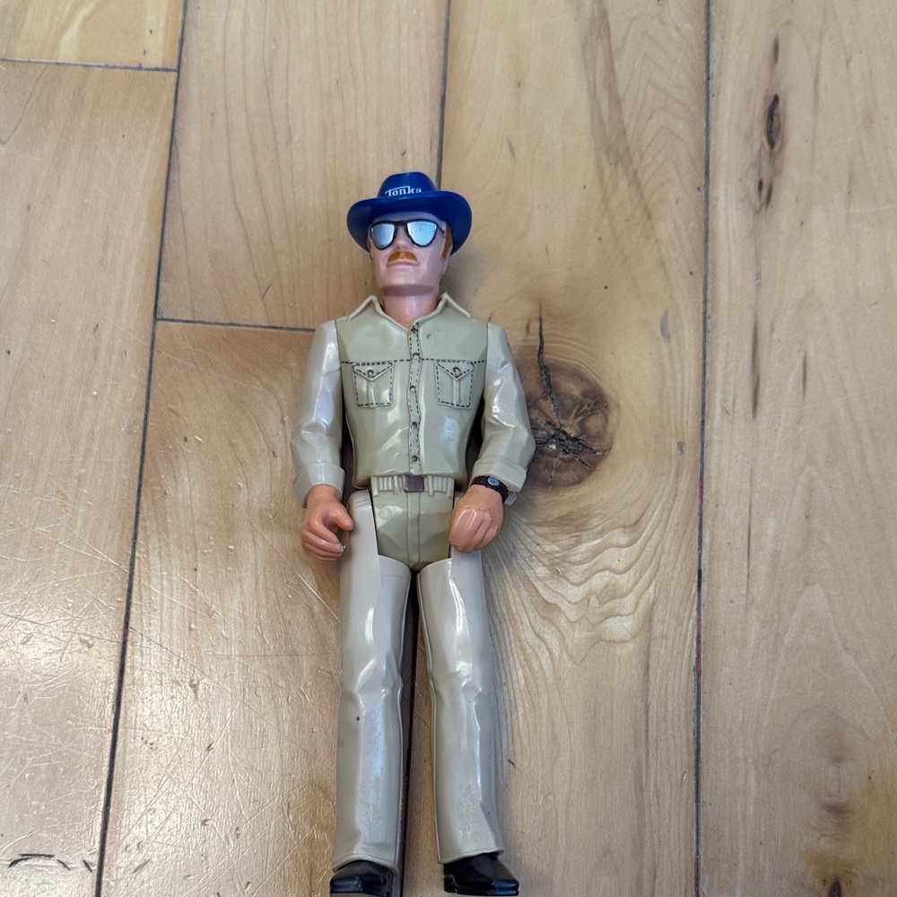 Tonka Big Duke vintage Action Figure with Blue Hat and Tan Outfit